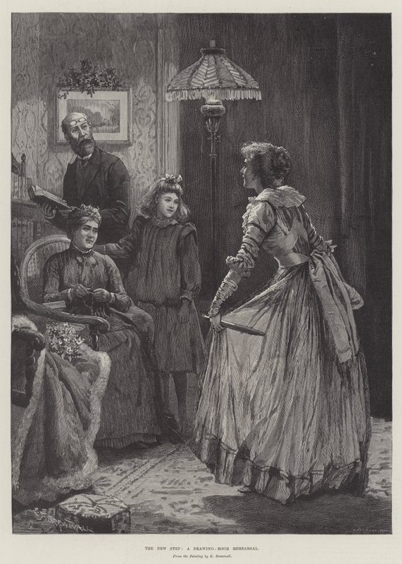 O novo passo, um ensaio da sala de desenho de Edward Frederick Brewtnall