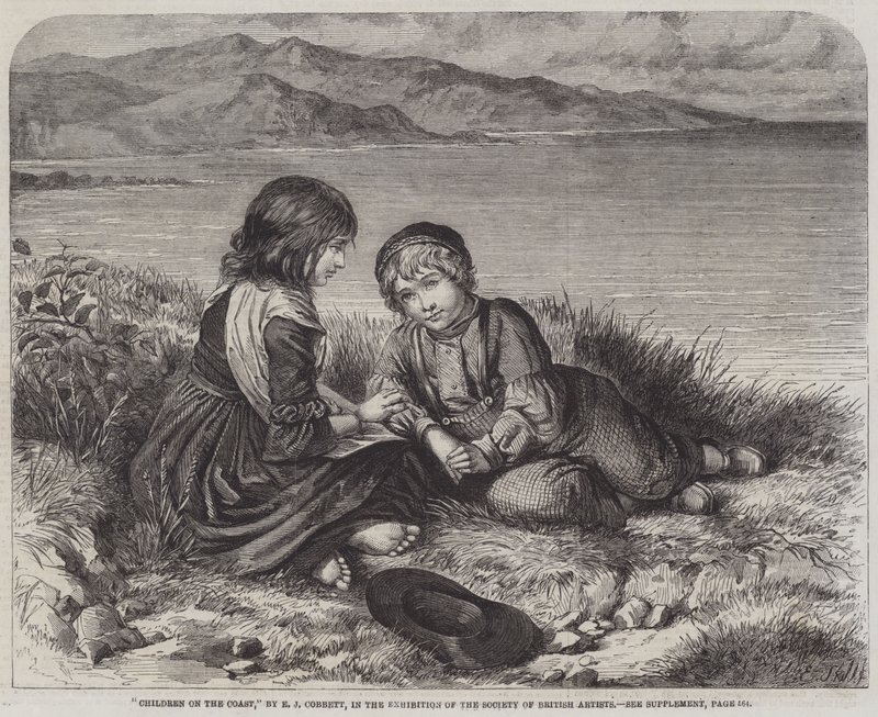 Crianças na costa de Edward John Cobbett