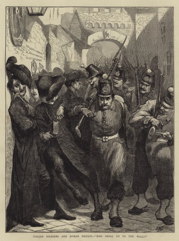 Soldados italianos e sacerdotes romanos, que devem ir ao Muro de Edward John Gregory
