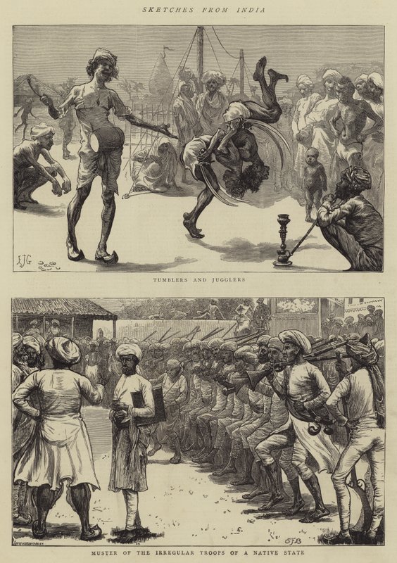 Esboços da Índia de Edward John Gregory