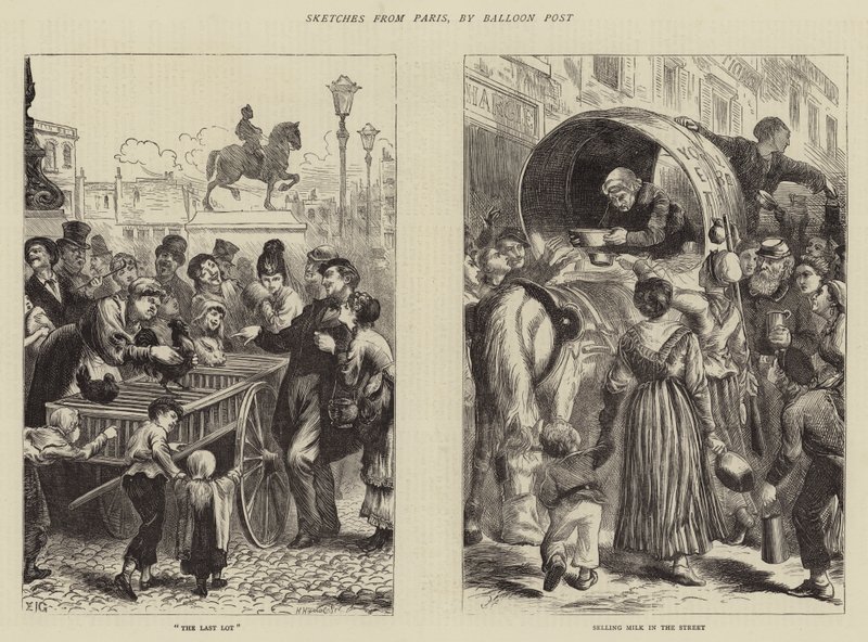 Esboços de Paris, por Balloon Post de Edward John Gregory