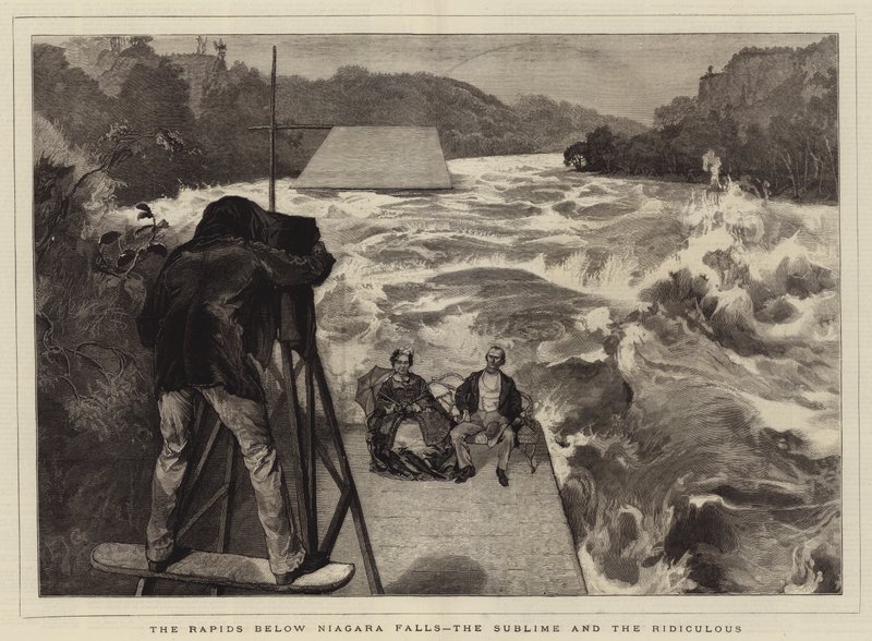As corredeiras abaixo das Cataratas do Niágara, o Sublime e o Ridículo de Edward John Gregory