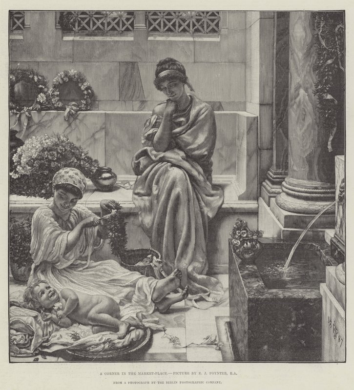 Um canto no Market Place de Edward John Poynter