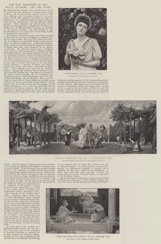 O novo presidente da Royal Academy e sua obra de Edward John Poynter