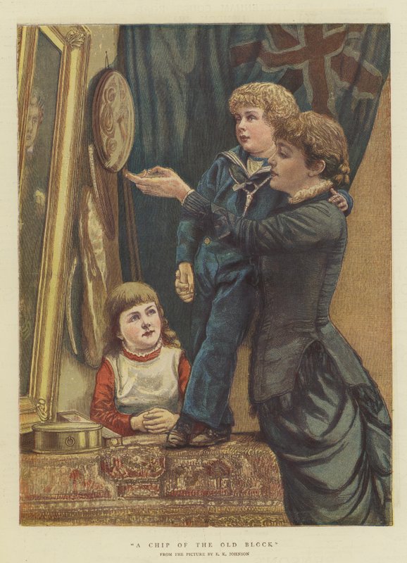 Um Chip do Bloco Antigo (cromolito) de Edward Killingworth Johnson