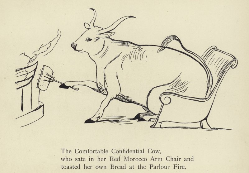 A vaca confortável e confidencial de Edward Lear