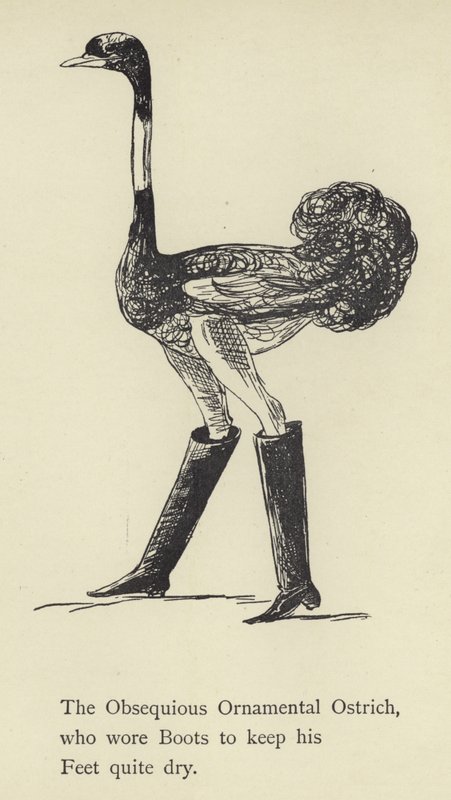 A Avestruz Ornamental Obsequiosa de Edward Lear