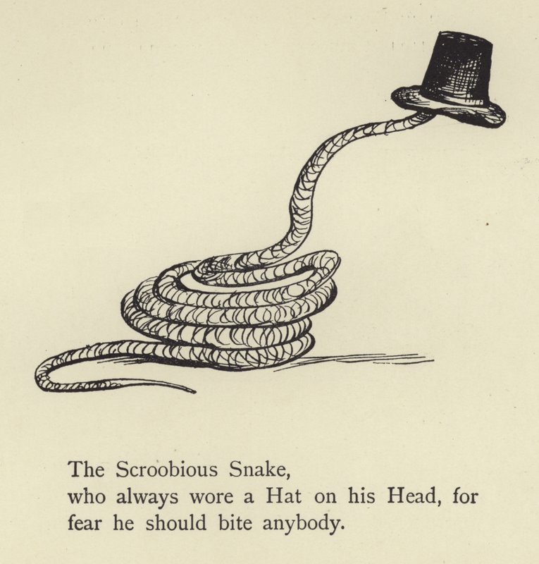 A serpente Scroobious de Edward Lear