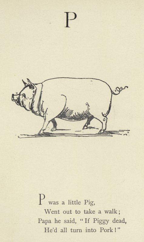 A letra P de Edward Lear
