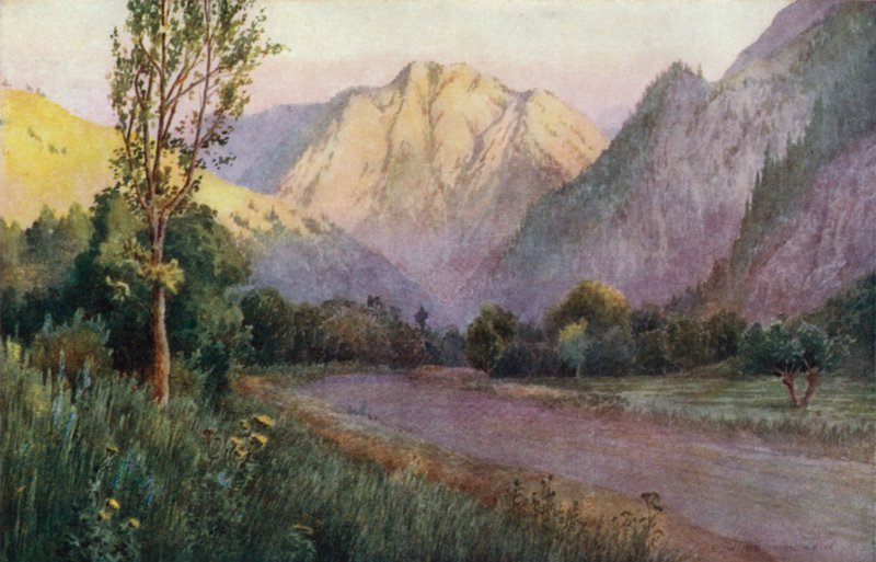 Rampur, estrada do vale de Jhelum de Edward Mary Joseph Molyneux