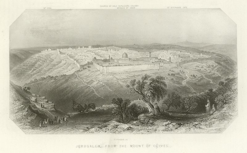 Jerusalém do Monte das Oliveiras de Edward Paxman Brandard