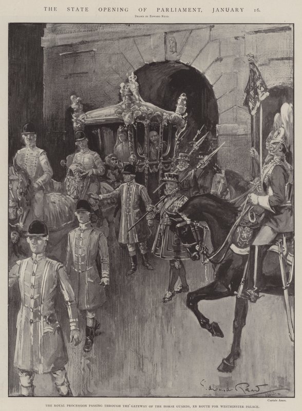 A abertura do estado do parlamento, 16 janeiro de Edward Read