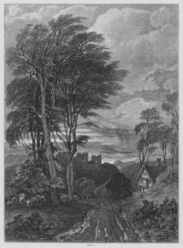 John Milton, A Pensiva (gravura) de Edward (after) Duncan