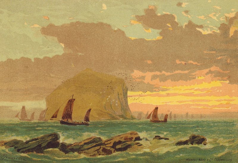 A Pedra de Baixo (litografia a cores) de Edward (after) Duncan