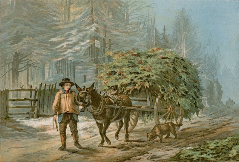 O Carrinho de Azevinho (cor litho) de Edward (after) Duncan