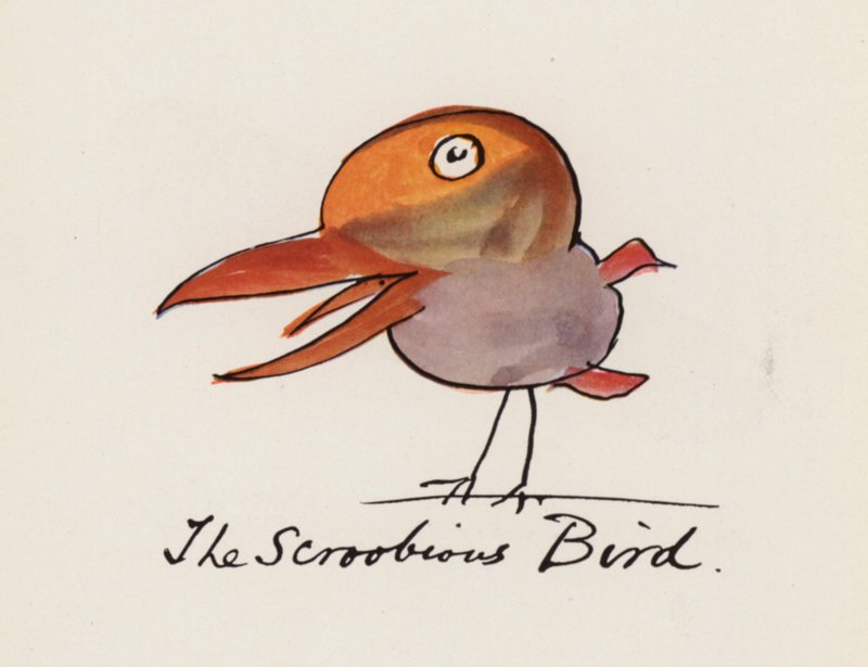 Edward Lear, The Bird Book: The Scroobious Bird (lito colorido) de Edward (after) Lear