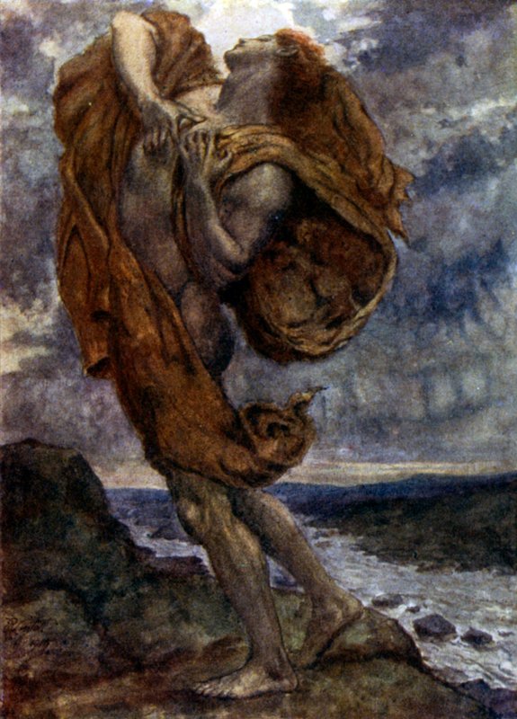 Beethoven: O Allegro Finale do Quarteto C-sharp-minor (lito a cores) de Edward Barnard Lintott