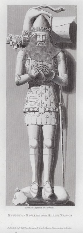 Effigy of Edward the Black Prince (gravura) de Edward Blore