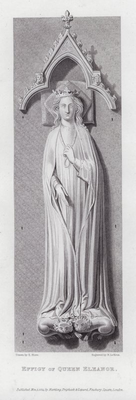Efígie da Rainha Eleanor (gravura) de Edward Blore