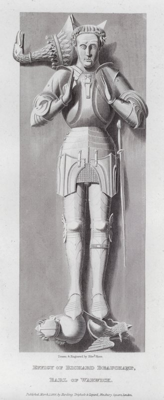 Efígie de Richard Beauchamp, Conde de Warwick (gravura) de Edward Blore