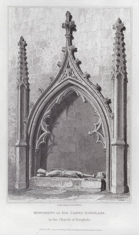 Monumento de Sir James Douglass, na Igreja de Douglass (gravura) de Edward Blore