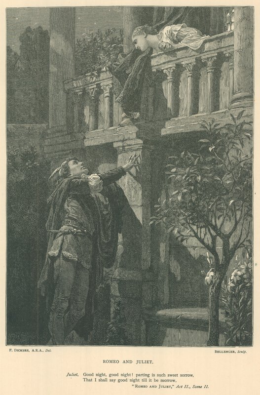 Ilustração para Romeu e Julieta de Edward Burne Jones