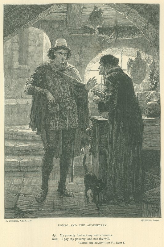 Ilustração para Romeu e Julieta de Edward Burne Jones
