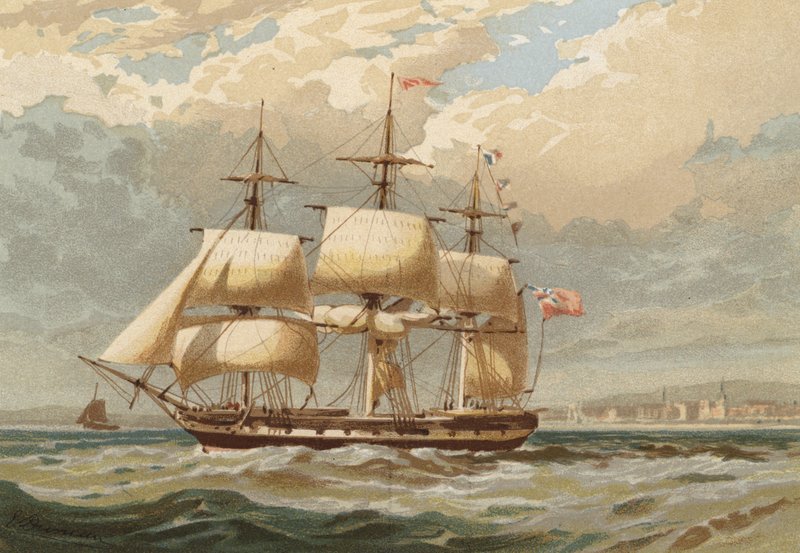 Outward Bound, no Thames off Gravesend de Edward Duncan