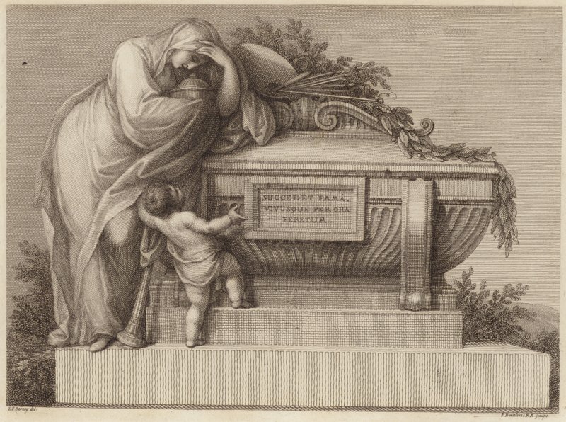 Bilhete Funeral de Sir Joshua Reynolds de Edward Francis Burney
