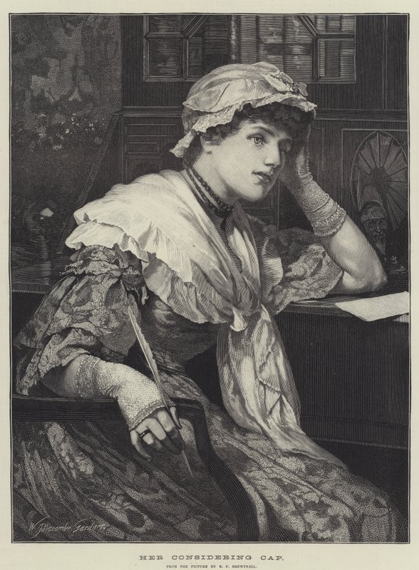 Ela, considerando, boné de Edward Frederick Brewtnall
