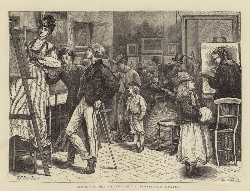 Dia dos Estudantes no South Kensington Museum de Edward Frederick Brewtnall