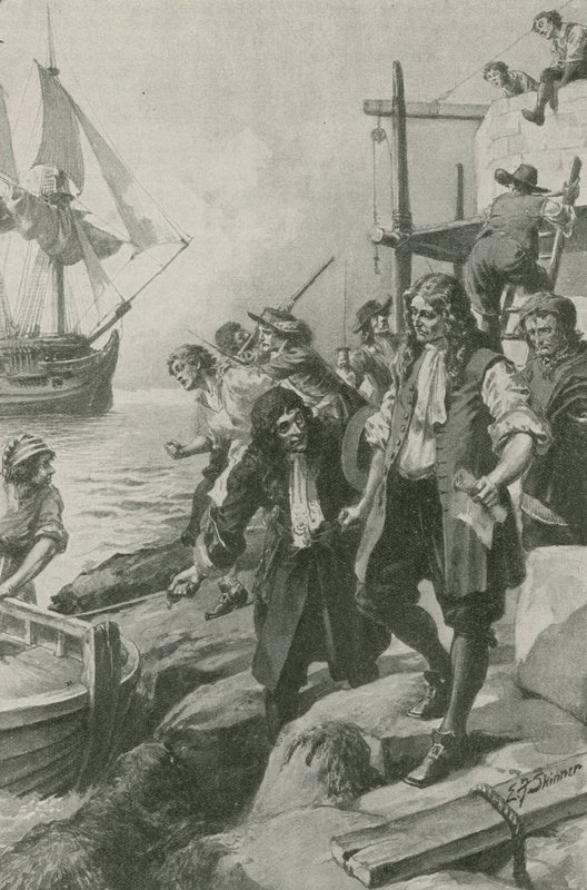 Winstanley levado por piratas (litografia) de Edward Frederick Skinner