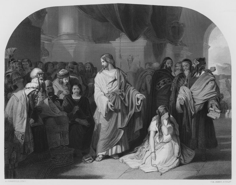 Go, And Sin No More, da foto da Coleção Real (gravura) de Edward Henry (after) Corbould