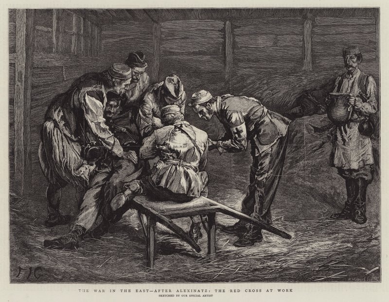 A guerra no Oriente, depois de Alexinatz, a Cruz Vermelha no Trabalho de Edward John Gregory