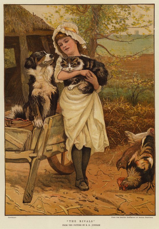 Os Rivais (chromolitho) de Edward Killingworth Johnson