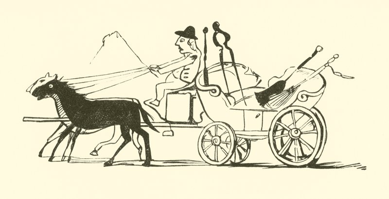 A Vassoura, a Pá, o Pó e as Tenazes (gravura) de Edward Lear