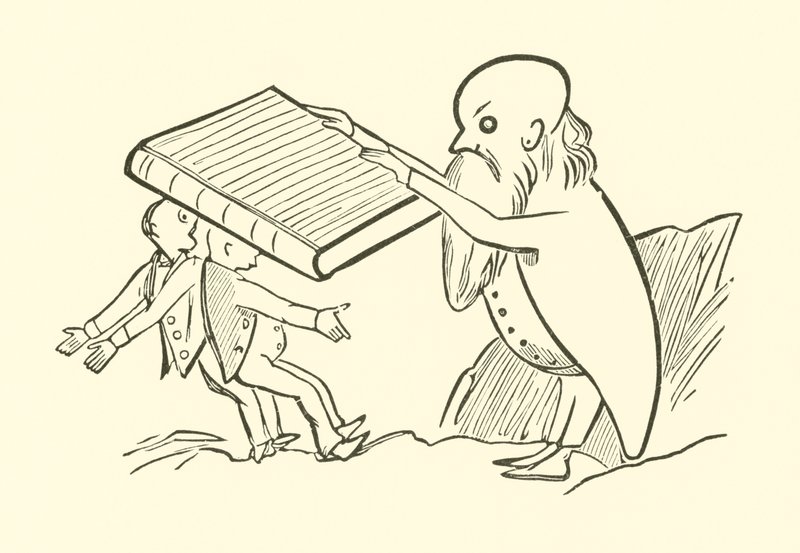 Os Dois Antigos Solteiros (gravura) de Edward Lear