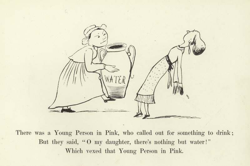 Houve um jovem em Pink, que pediu algo para beber de Edward Lear