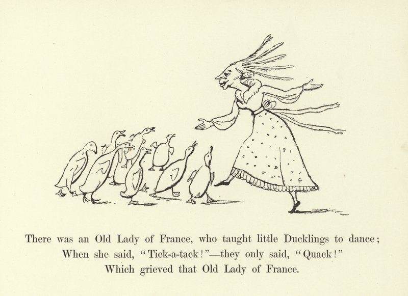 Havia uma velha senhora da França, que ensinava os patinhos a dançar de Edward Lear