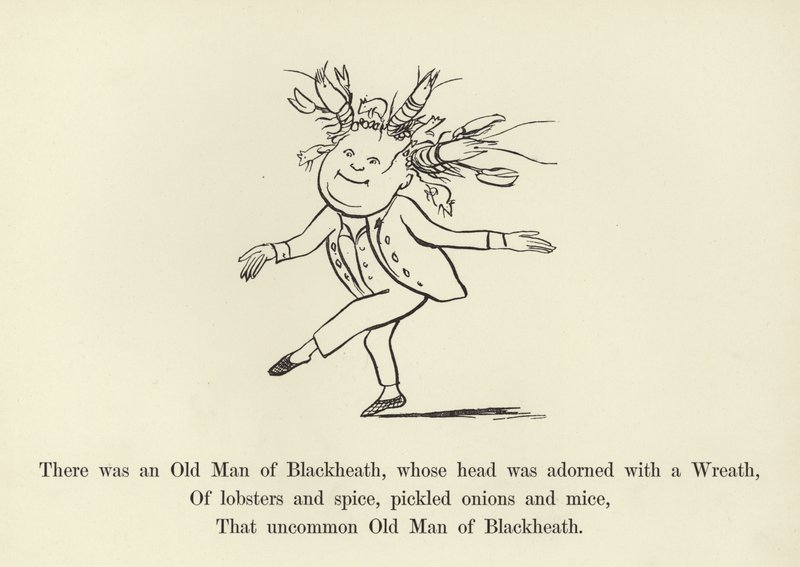 Havia um velho homem de Blackheath, cuja cabeça estava adornada com uma coroa de flores de Edward Lear