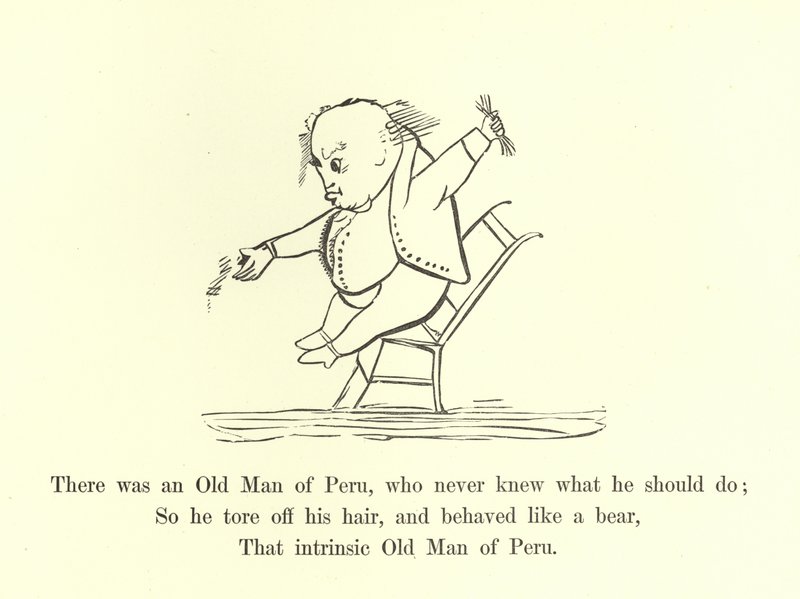 Havia um velho homem do Peru, que nunca soube o que deveria fazer de Edward Lear