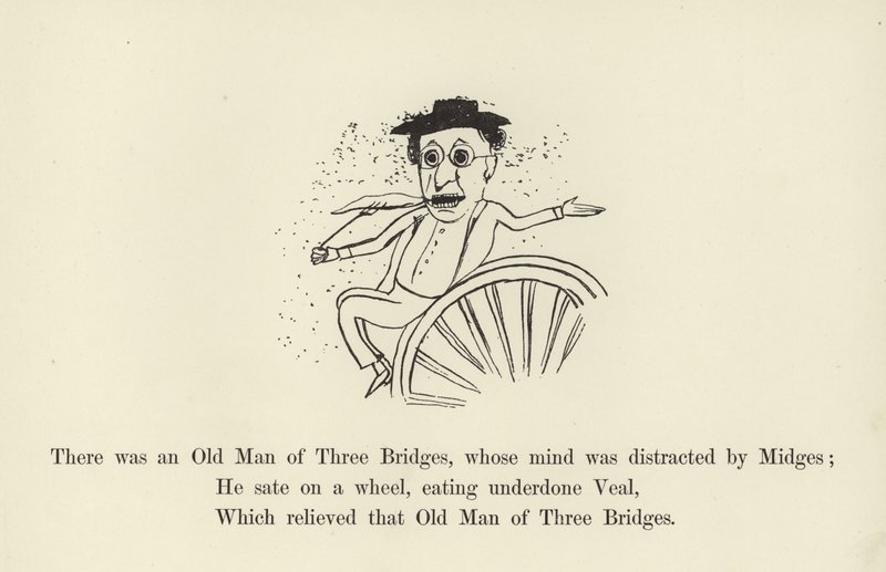 Havia um Velho de Três Pontes, cuja mente estava distraída por Midges de Edward Lear