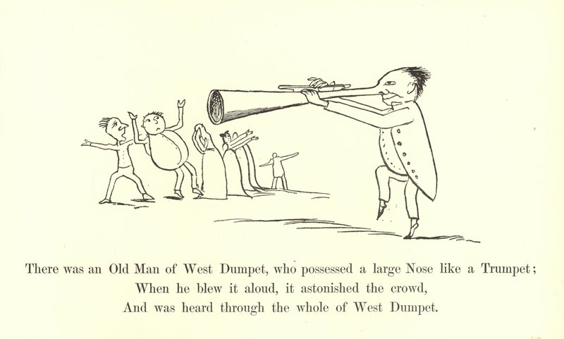 Havia um Velho do West Dumpet, que possuía um nariz grande como uma trombeta de Edward Lear