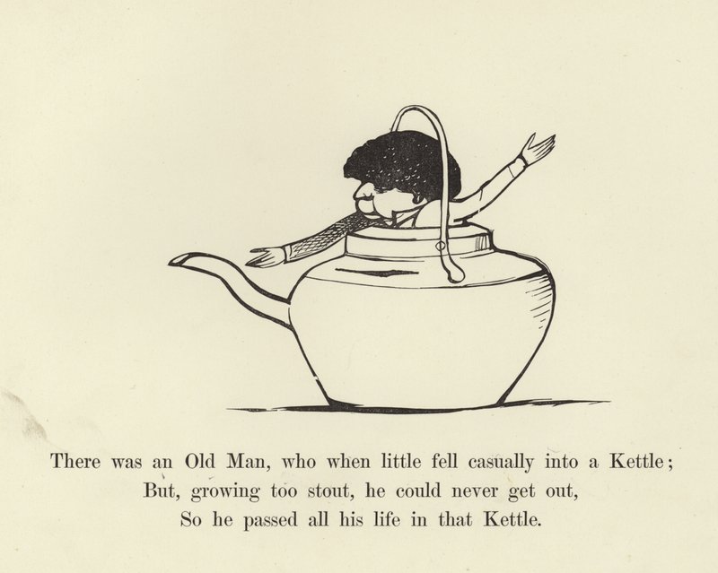 Houve um velho, que quando pouco caiu casualmente em uma chaleira de Edward Lear