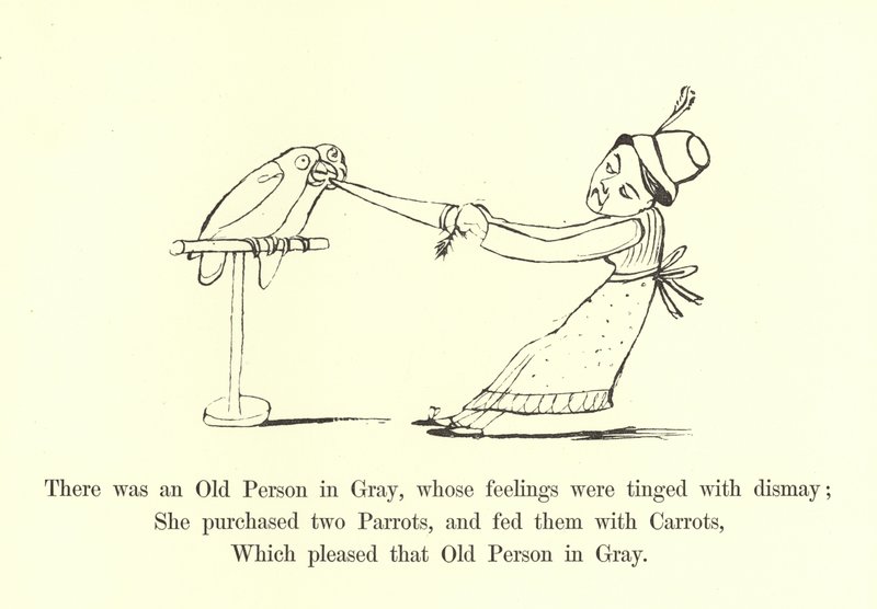 Havia uma pessoa idosa em Gray, cujos sentimentos estavam tingidos de desânimo de Edward Lear