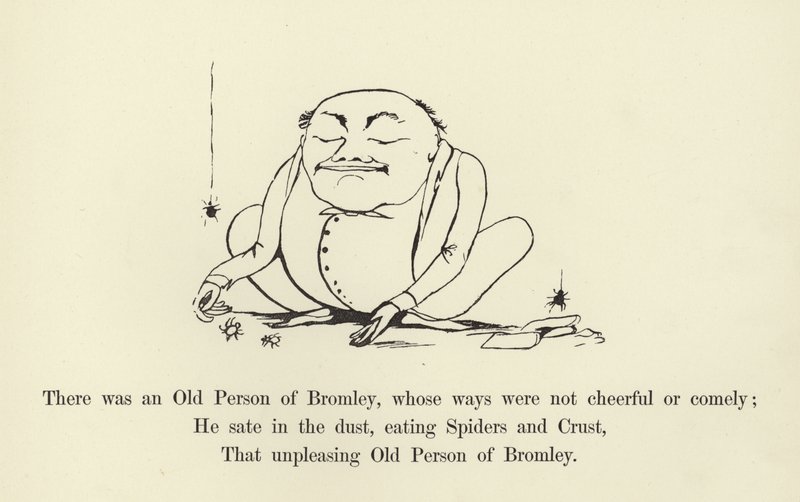 Havia uma Velha Pessoa de Bromley, cujos caminhos não eram alegres ou graciosos de Edward Lear