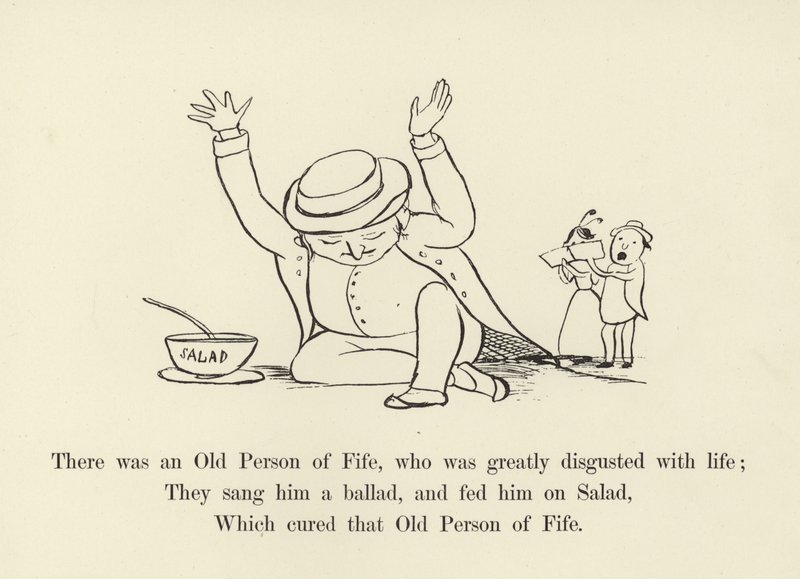 Havia uma pessoa de idade de Fife, que estava muito desgostoso com a vida de Edward Lear