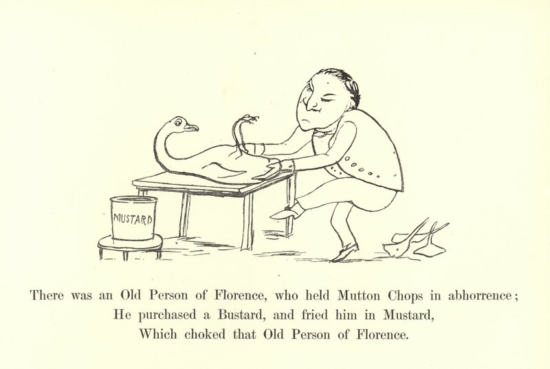 Havia uma pessoa de idade de Florença, que realizou Mutton Chops em repúdio de Edward Lear
