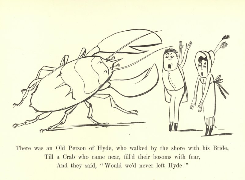 Havia uma pessoa idosa de Hyde, que andou pela praia com sua noiva de Edward Lear