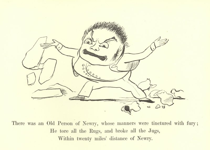 Havia uma Velha Pessoa de Newry, cujas maneiras eram tingidas de fúria de Edward Lear